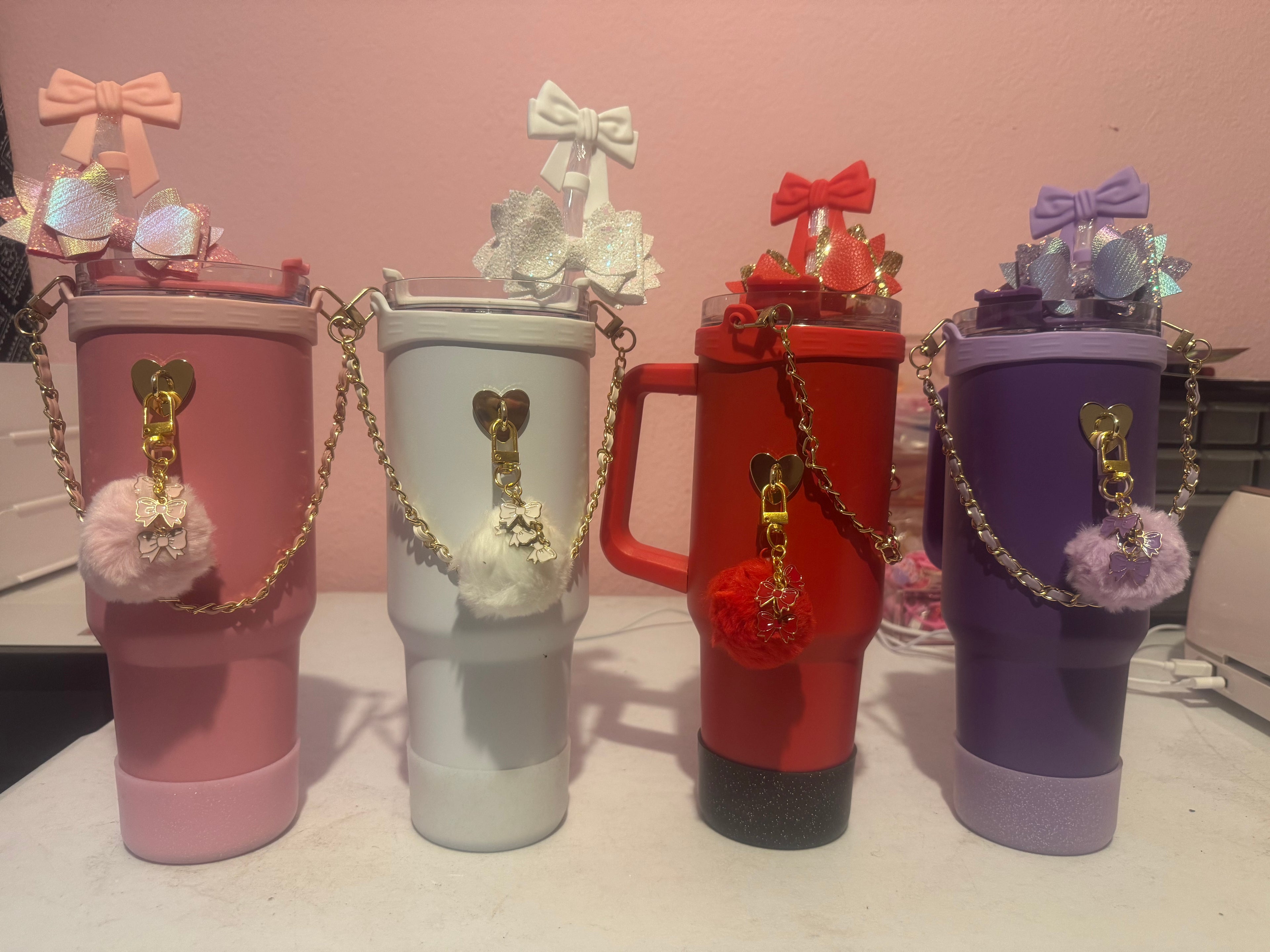 40 oz Tumbler with accessories (Can be personalized & customized)