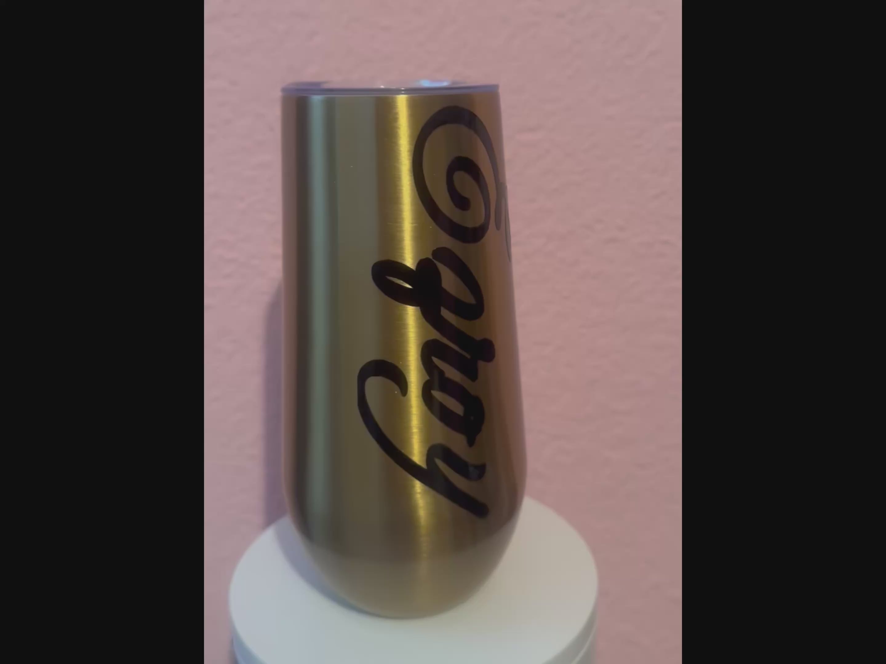 Double Wall Steel Stemless Stainless Champagne Flutes 10oz
