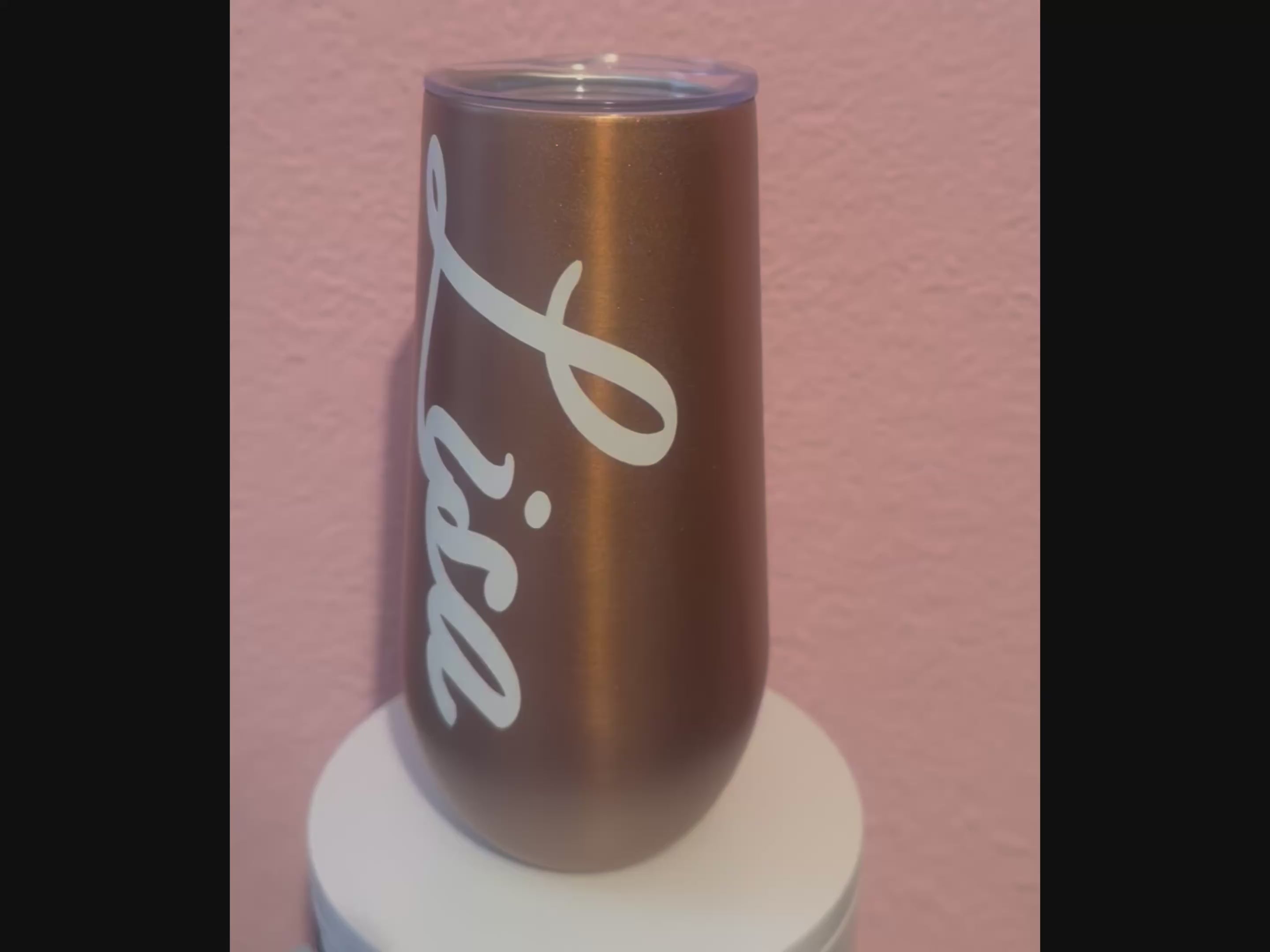 Double Wall Steel Stemless Stainless Champagne Flutes 10oz