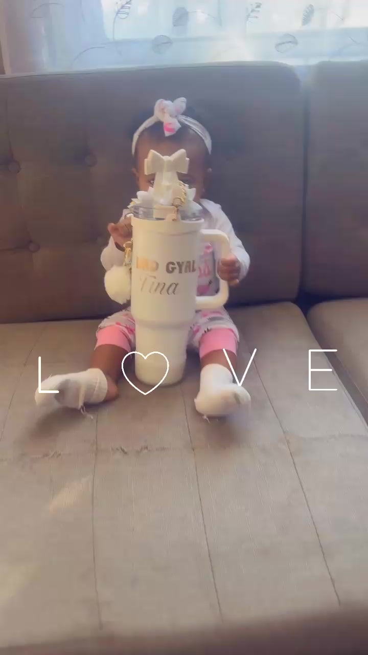 40 oz Tumbler with accessories (Can be personalized & customized)